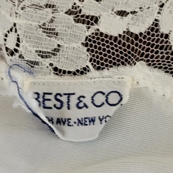 Best & Co Vintage 50s White Nylon And Lace Full Slip Medium - Picture 6 of 6